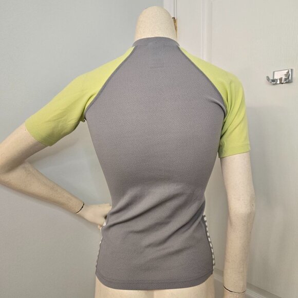 Helly Hansen Dry Women’s Base Layer Lifa Short Sleeve Tee Size S/P Grey Yellow - Picture 2 of 7